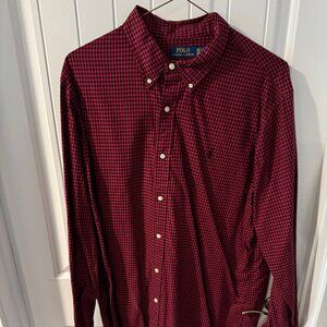Polo Ralph Lauren Black Red checked dress shirt XXL